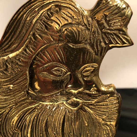 solid brass Santa Christmas stocking holder - Picture 5 of 7